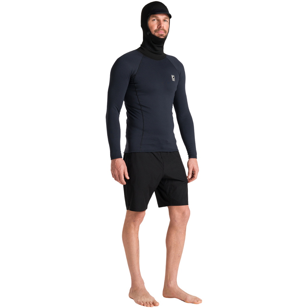 2026 C-Skins Männer Thermal Skins Langarm-Kapuzenweste C-HDILSMHC - Black
